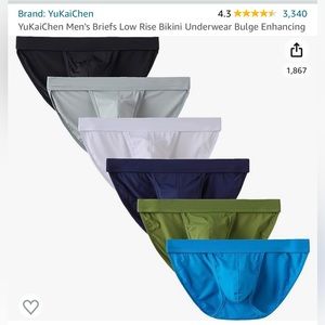 YuKaiChen Men's Briefs Low Rise Bikini Underwear Bulge Enhancing